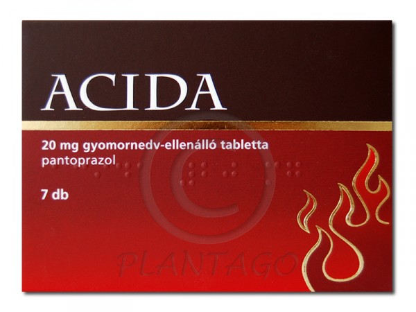 Acida 20 mg gyomornedv-ellenálló tabletta 7x