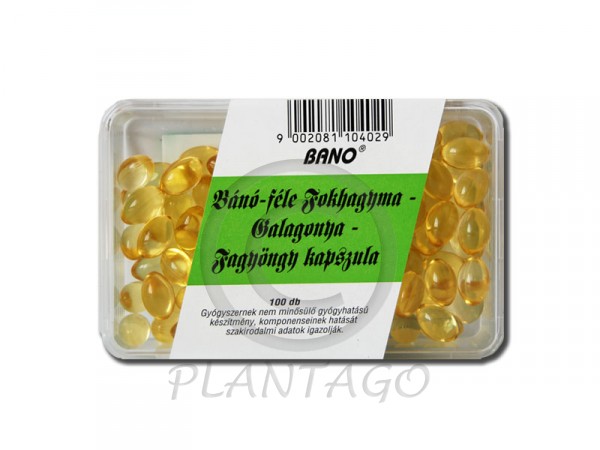 Báno fokhagyma-galagonya-fagyöngy kapszula 100x