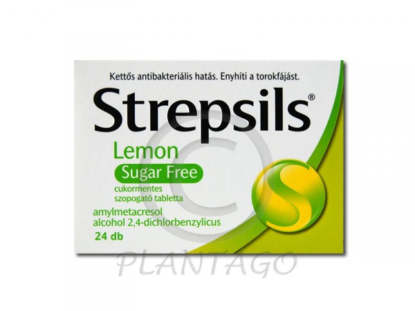 Strepsils Lemon Sugar Free szopogató tabletta 24x