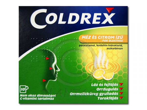 Coldrex méz és citrom ízű por oldathoz 10x