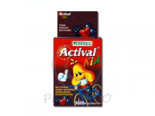 Actival Kid erdei gyümölcs ízű rágótabletta 30x