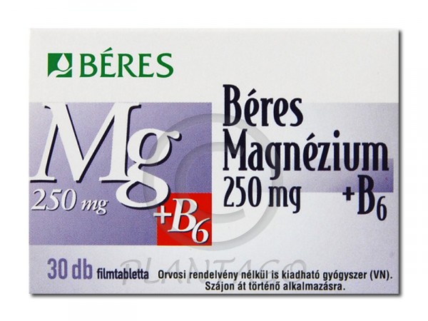 Béres Magnézium 250mg+B6 filmtabletta 30x