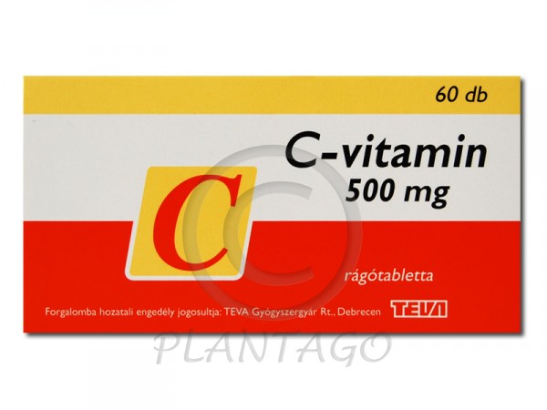 C-Vitamin Teva 500mg rágótabletta 60x