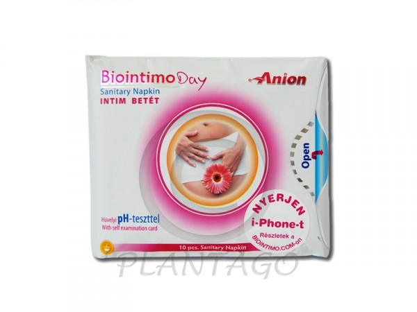 Biointimo Day Anion tartalmú intim betét pH teszttel 10x