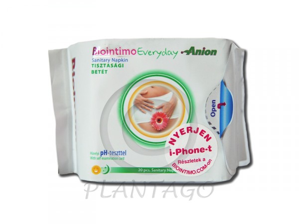 Biointimo Everyday Anion tartalmú tisztasági betét pH teszt 20x