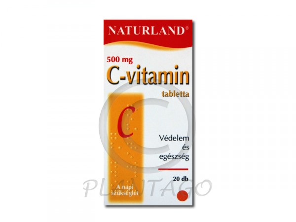 Naturland C vitamin 500mg tabletta 20x