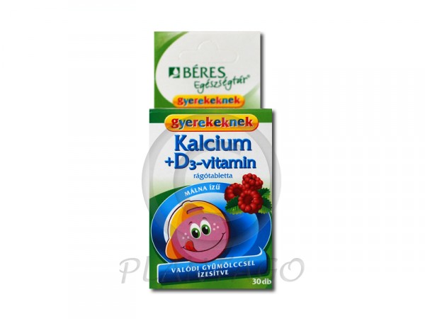 Béres Egészségtár Kalcium D3 rágótabletta gyerek 30x