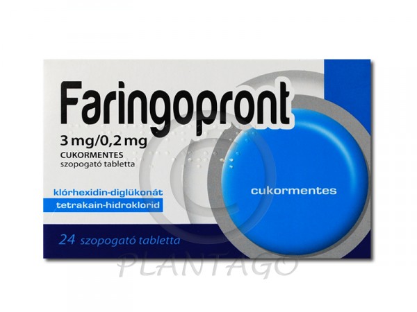 Faringopront 3mg/0,2mg cukormentes szopogató tabletta 24x