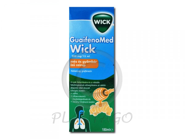 Guaifenomed Wick méz és gyömbér ízű  200mg/15ml szirup 180ml