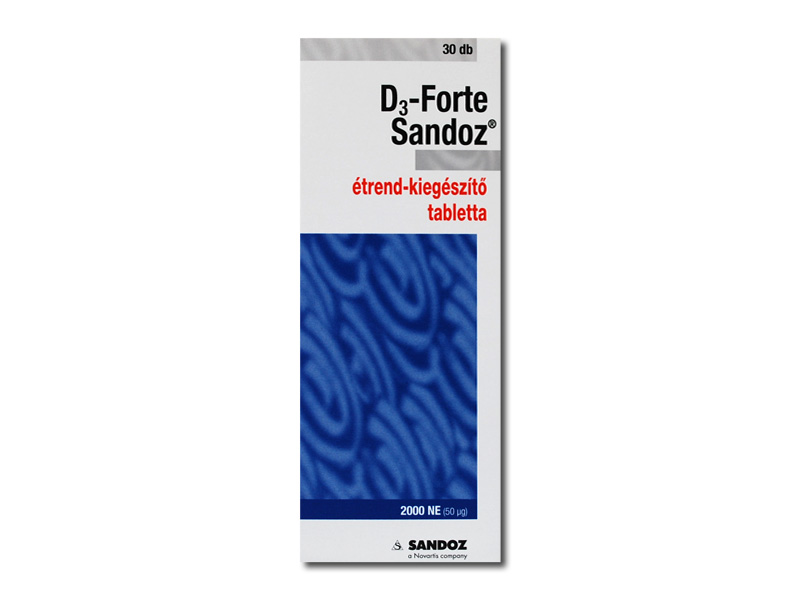 D3-Forte Sandoz étrendkiegészítő tabletta 30x